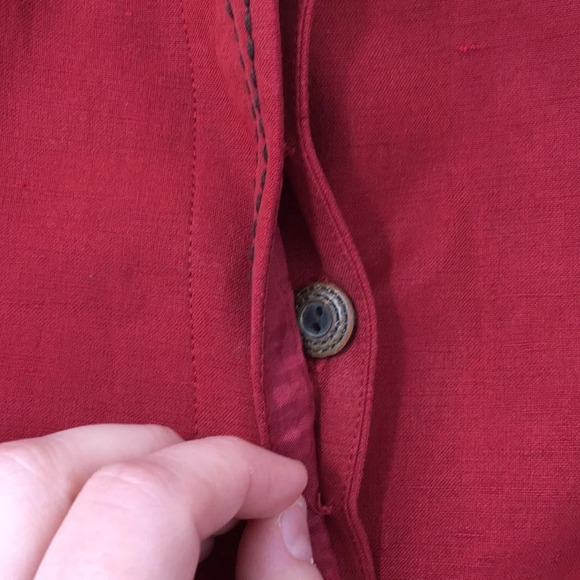 Worth‎ Red Henna Silk Linen Blazer Jacket - Picture 8 of 11